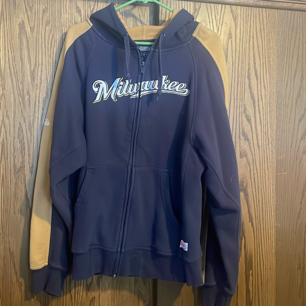 Milwaukee Brewers Zip-Up - 80% Cotton / 20% Polyester